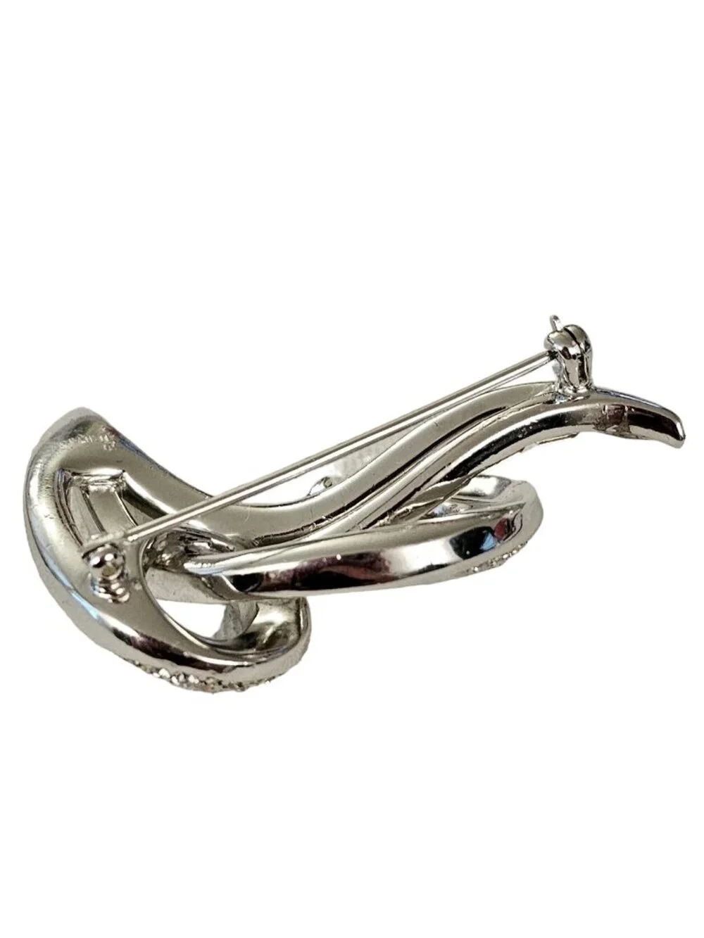 Trifari rhodium plated